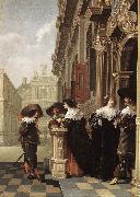 DELEN, Dirck van Conversation outside a Castle gfh oil painting artist